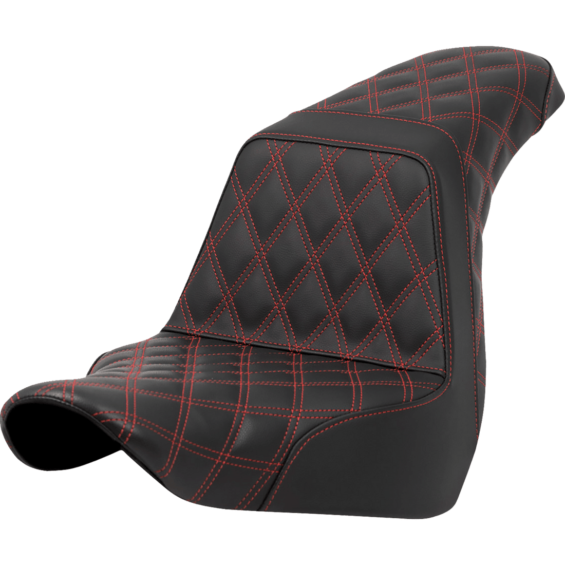 SADDLEMEN Step-Up Seat Full Lattice Stitch Red Stitch FXLR/FLSB '18-'21 A81829175RED