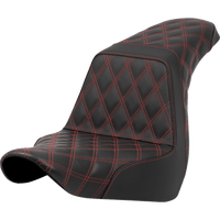 SADDLEMEN Step-Up Seat Full Lattice Stitch Red Stitch FXLR/FLSB '18-'21 A81829175RED