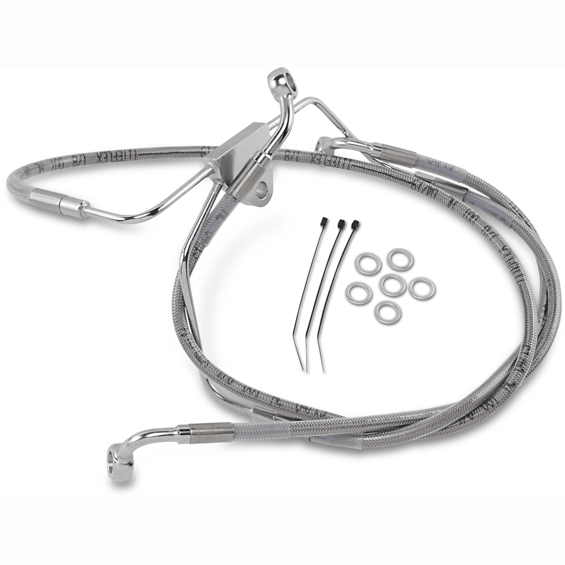 DRAG SPECIALTIES Brake Line Front +6" Touring Stainless Steel