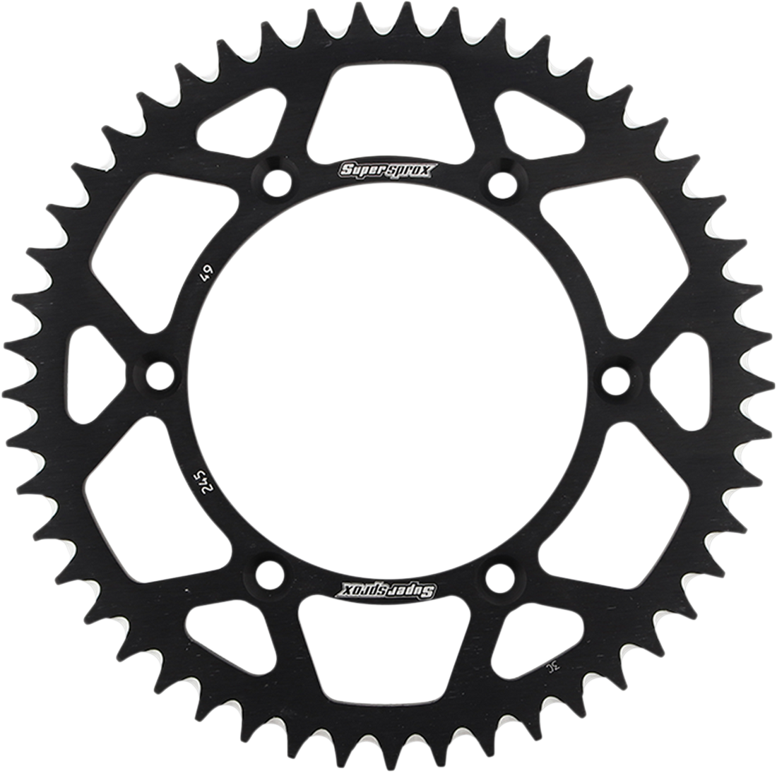 SUPERSPROX Rear Sprocket Black Yamaha 49 Tooth