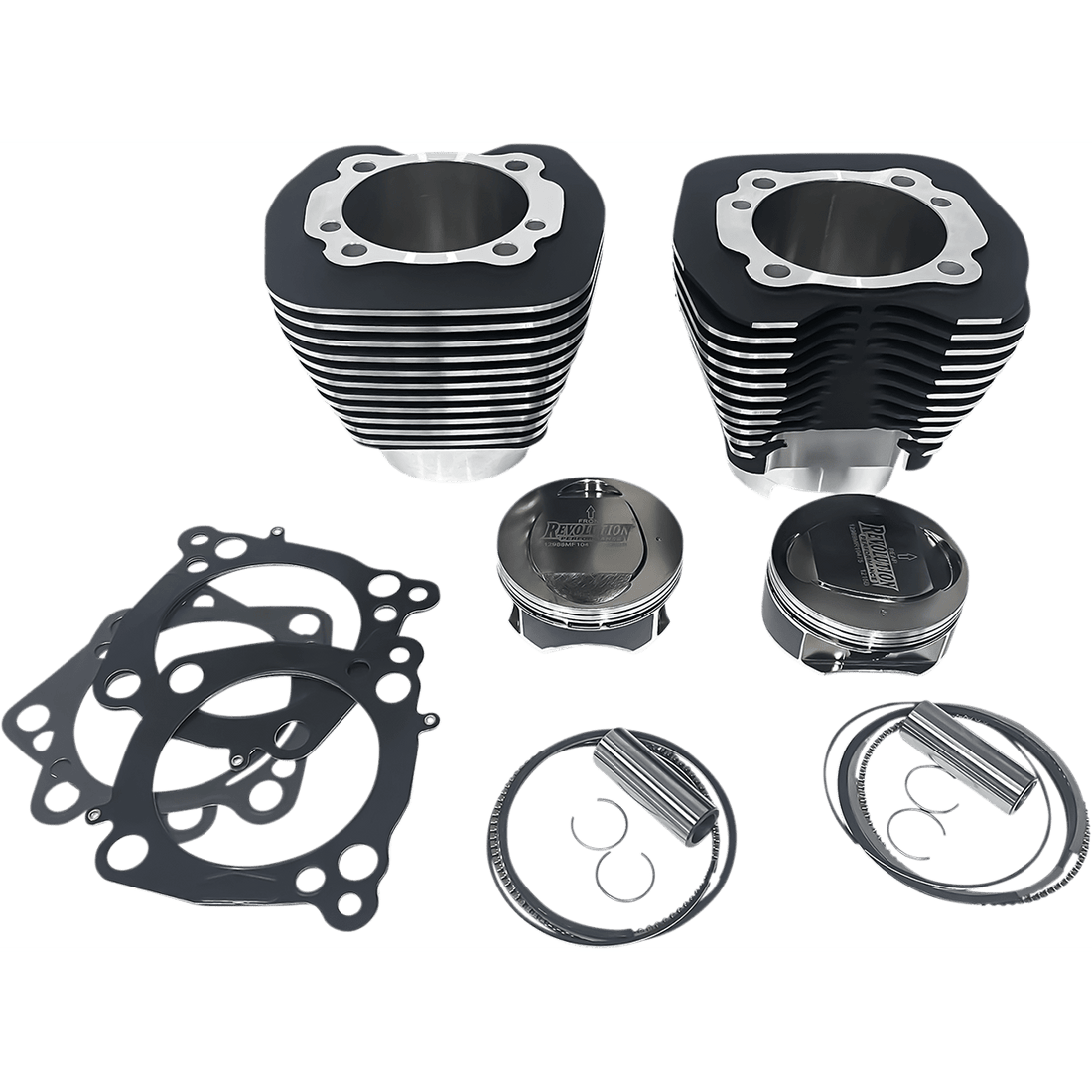 REVOLUTION PERFORMANCE, LLC Cylinder Kit 124" Black with Highlighted Fins