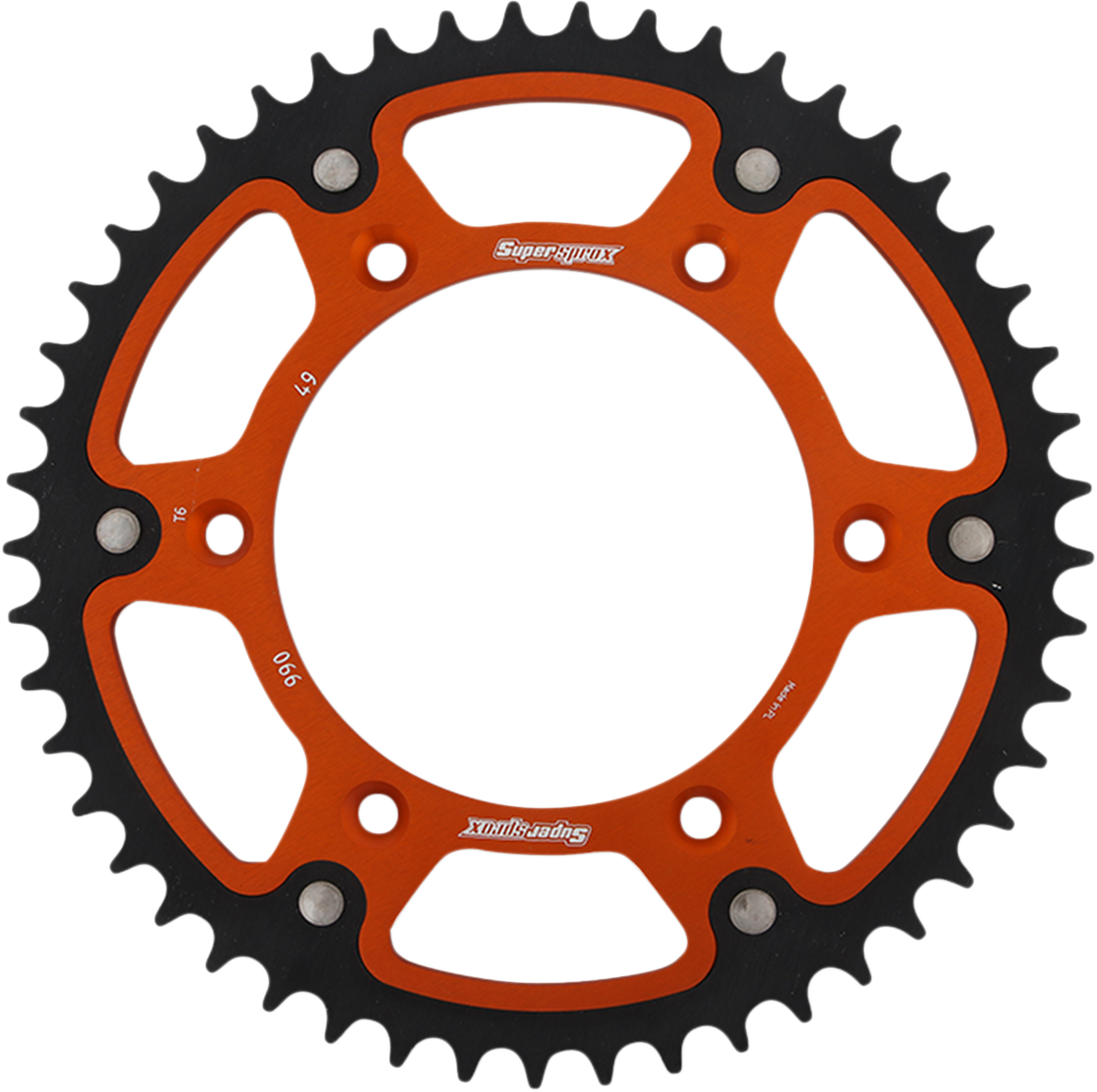 SUPERSPROX Stealth Rear Sprocket 49 Tooth Orange Husaberg/Husqvarna/KTM RST99049ORG