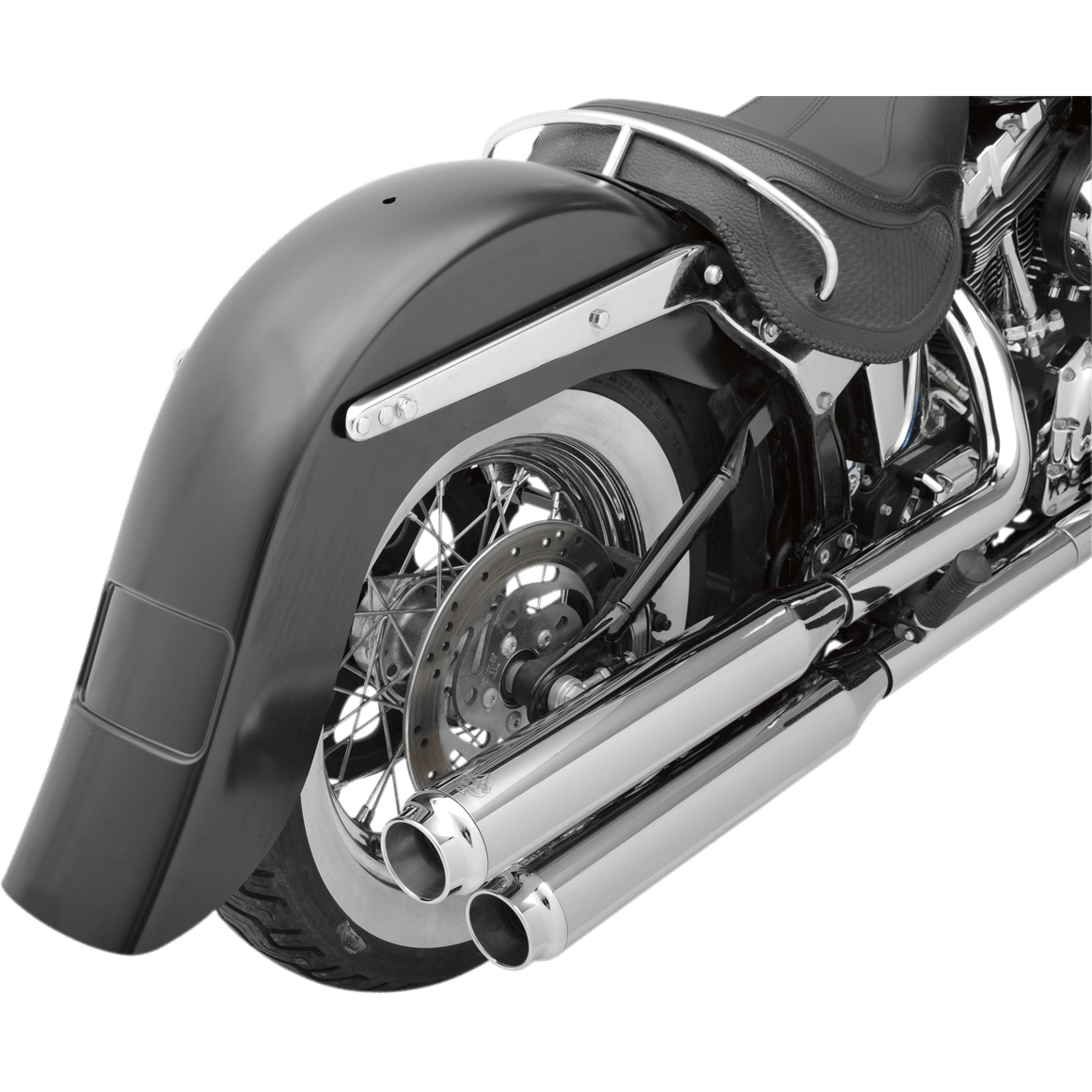 KLOCK WERKS Benchmark 4" Stretched Rear Fender Frenched Steel For Custom Application KWF020400