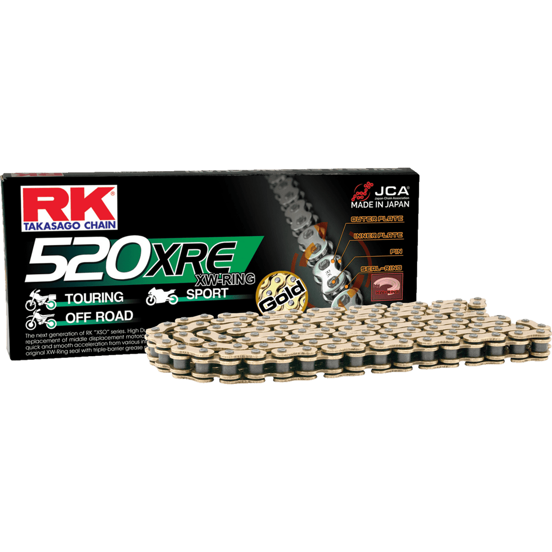 RK 520 XRE Drive Chain 110 Links Gold GB520XRE110