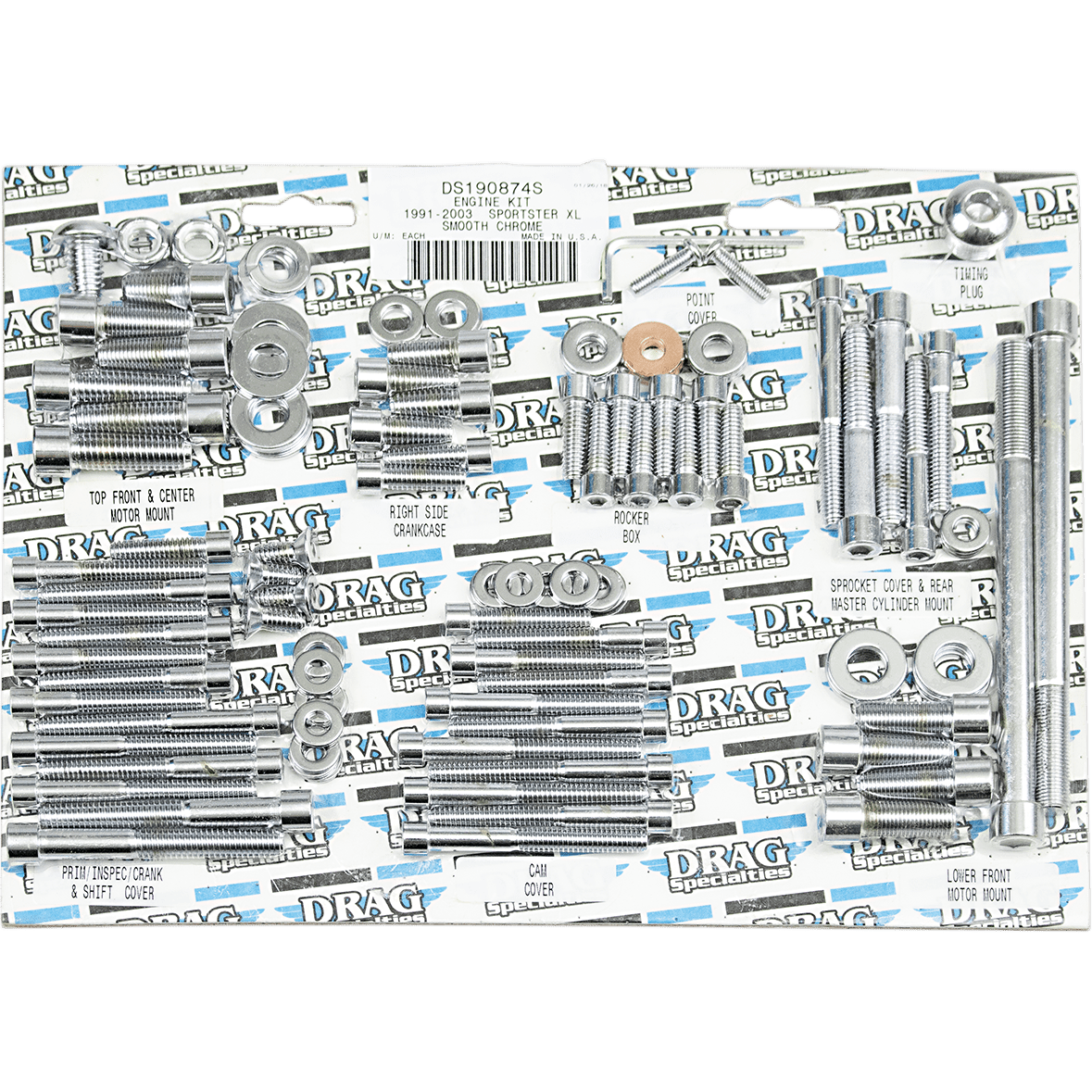 DRAG SPECIALTIES Bolt Kit Motor Socket-Head Smooth XL