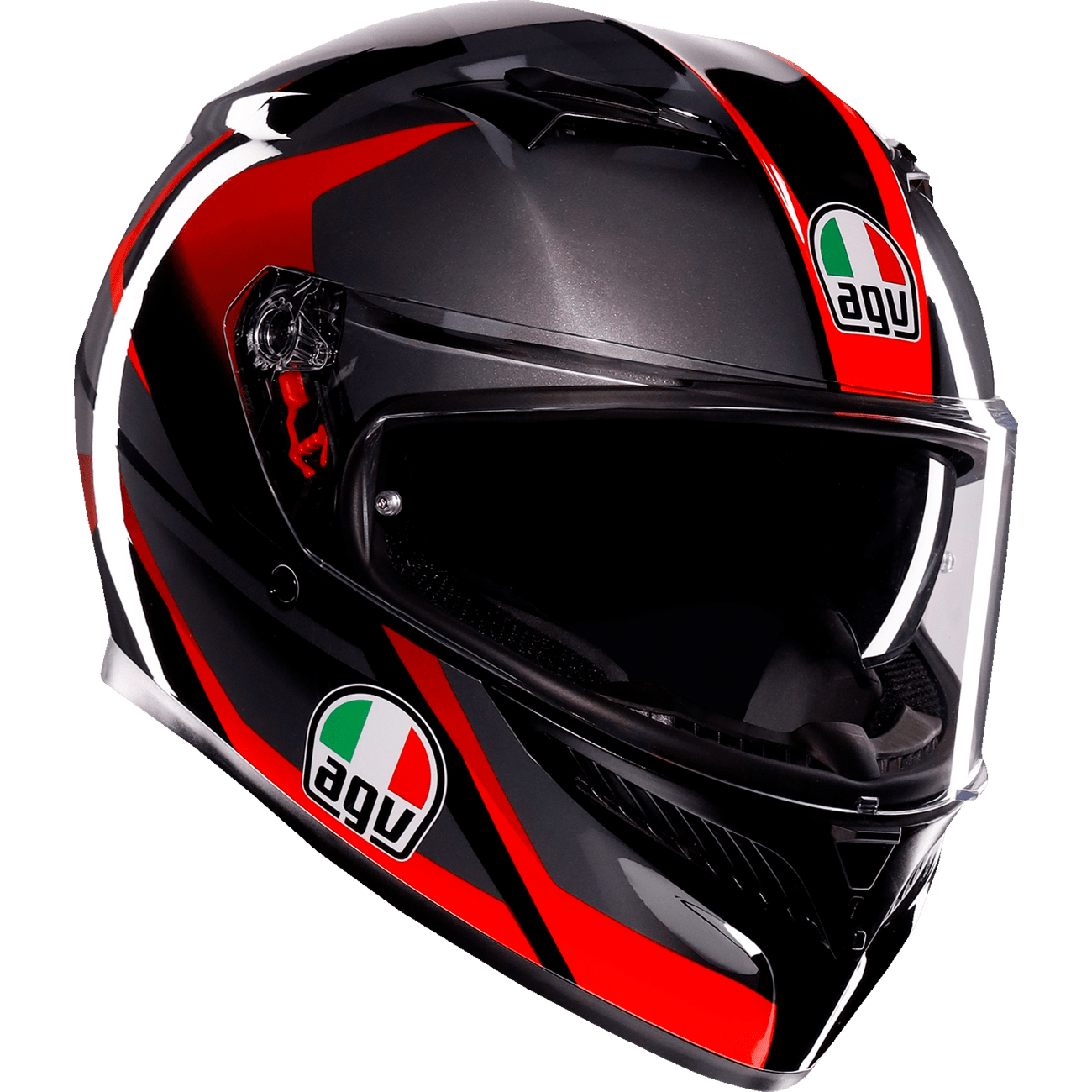 AGV K3 Helmet Striga Black/Gray/Red Small 2118381004018S