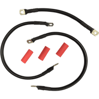 DRAG SPECIALTIES Black Battery Cable Set '65-'84 FL