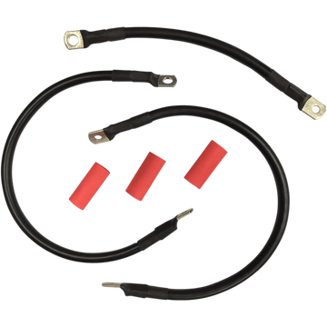 DRAG SPECIALTIES Black Battery Cable Set '65-'84 FL