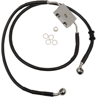 DRAG SPECIALTIES Brake Line Front +4" Black XL