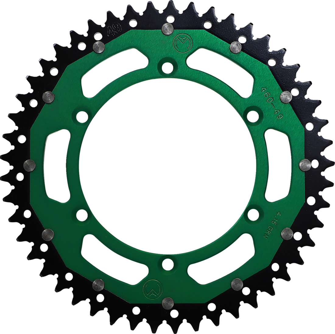 MOOSE RACING Dual Sprocket Green 49 Tooth