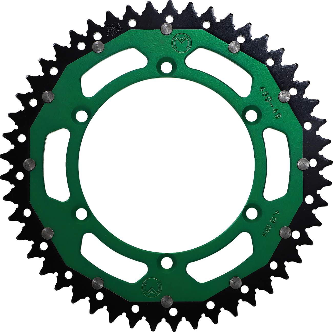 MOOSE RACING Dual Sprocket Green 49 Tooth