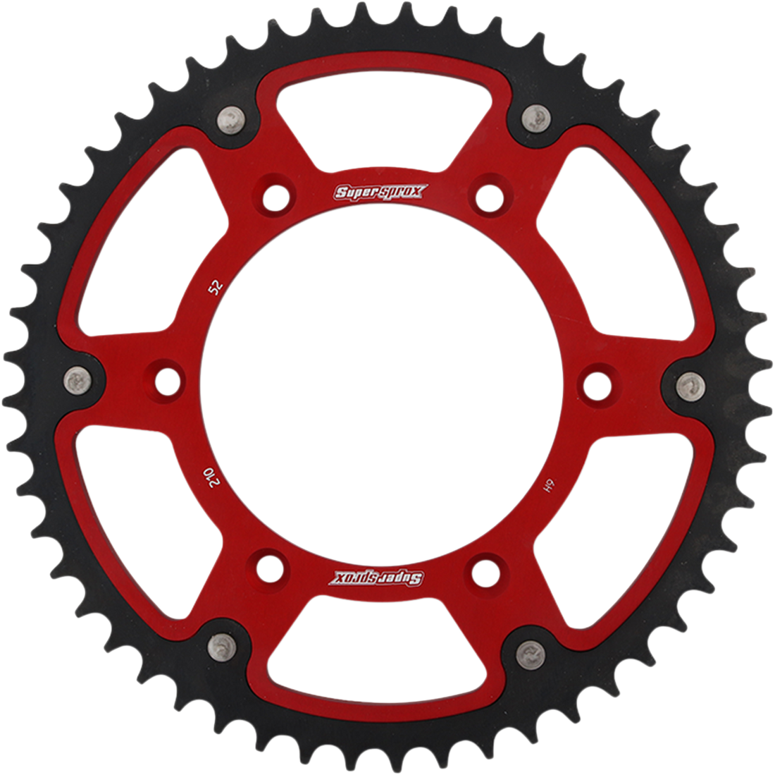 SUPERSPROX Stealth Rear Sprocket 52 Tooth Red Honda RST21052RED