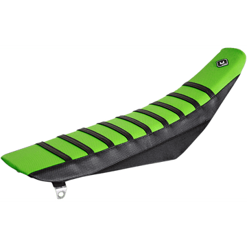 FLU DESIGNS INC. Pro Rib Seat Cover Green/Black KX85 '01-'13