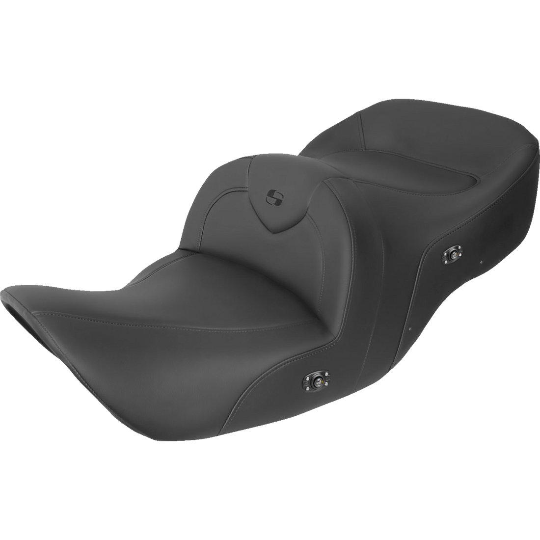 SADDLEMEN RoadSofa™ Seat without Backrest Black w/ Black Stitching Heated GL1800 '01-'10 H0107187HCT