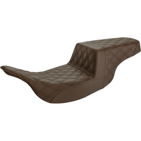 SADDLEMEN Step-Up Seat Full Lattice Stitch Brown 89707175BR