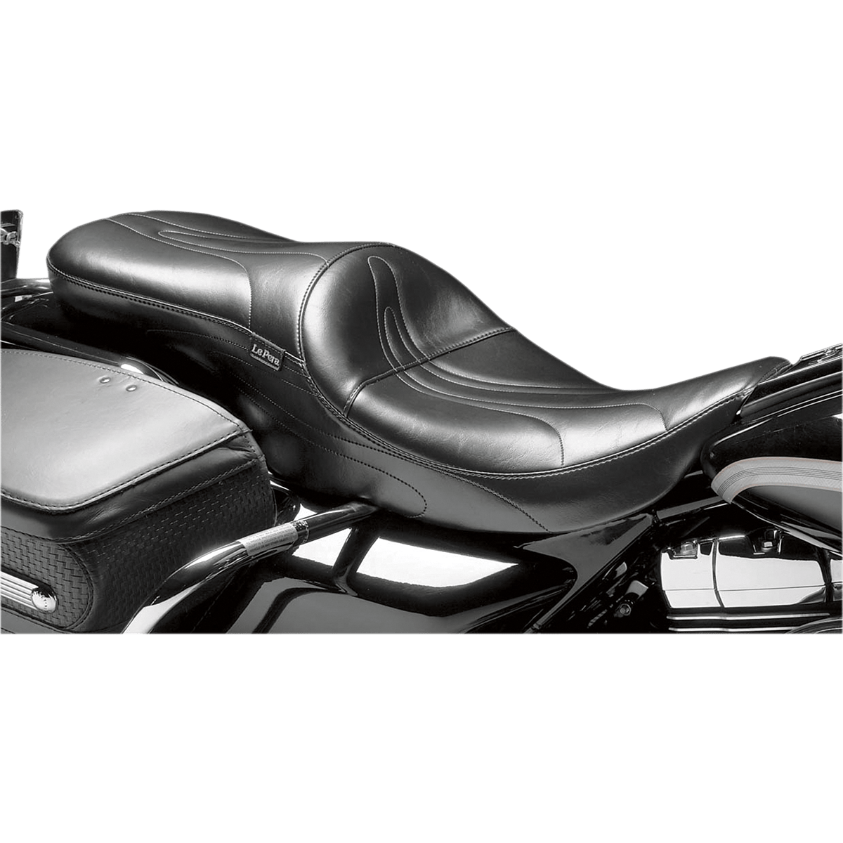 LE PERA Sorrento 2-Up Seat Stitched Black FL '08-'23 LK907RZ