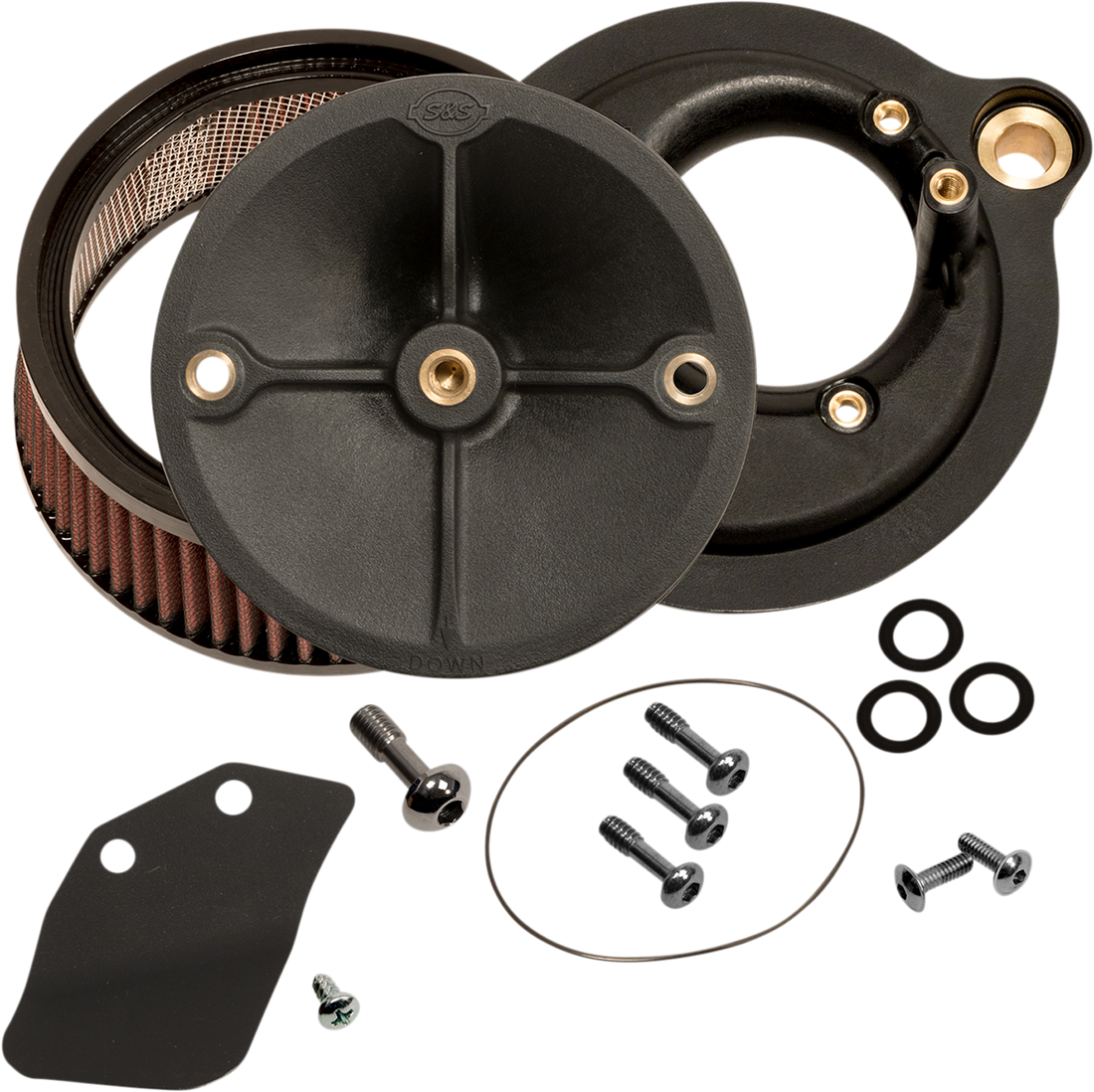 S&S CYCLE Super Stock™ Stealth Air Cleaner Kit Black 1700354C