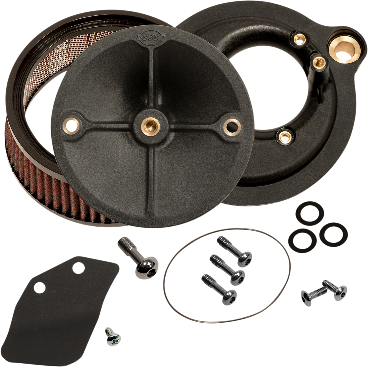 S&S CYCLE Super Stock™ Stealth Air Cleaner Kit Black 1700354C