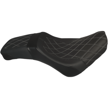 DANNY GRAY Weekday™ 2-Up Seat Double Diamond w/ Gray Stitching XL Black FL '18-'23 21208DIA