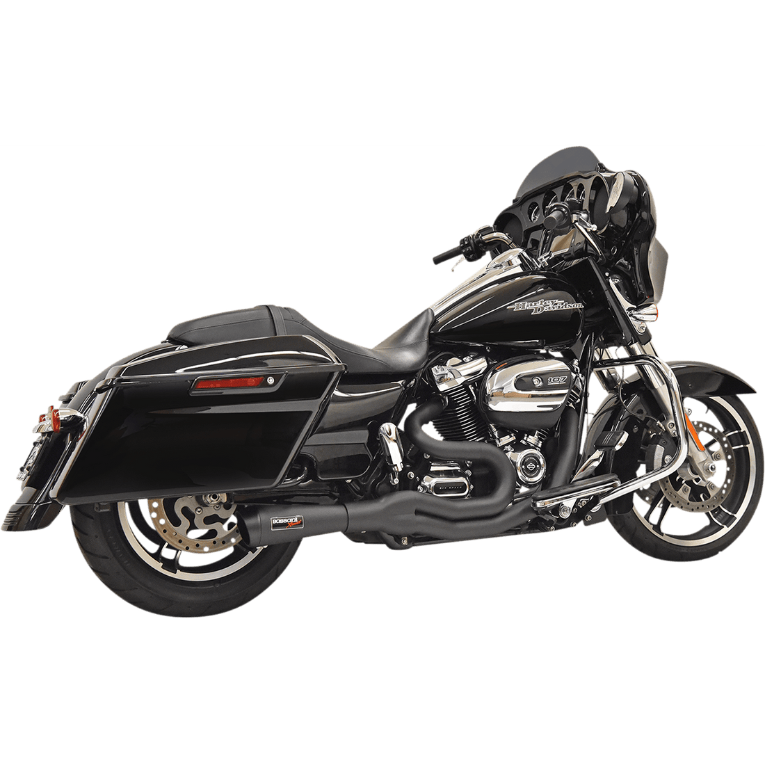 BASSANI XHAUST Road Rage II 2-Into-1 Mid-Length Exhaust System Black 1F72B