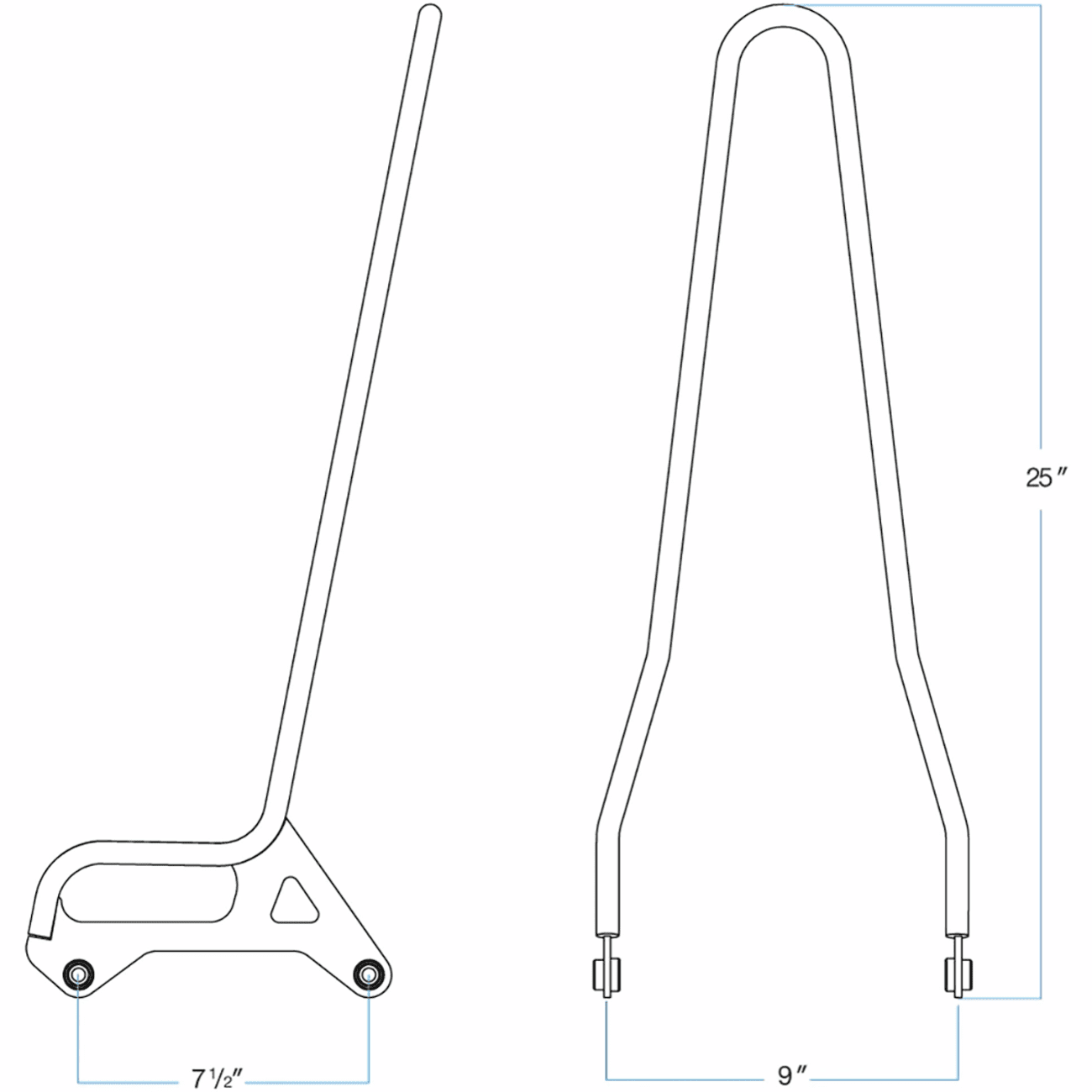 BILTWELL EXFIL Sissy Bar XL Chrome 5003503