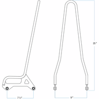 BILTWELL EXFIL Sissy Bar XL Chrome 5003503