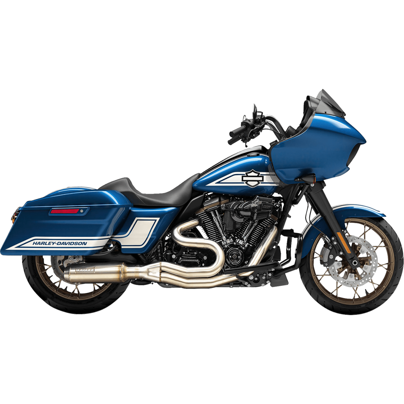 BASSANI XHAUST 2-into-1 Exhaust System with Super Bike Muffler Stainless Steel 49-State