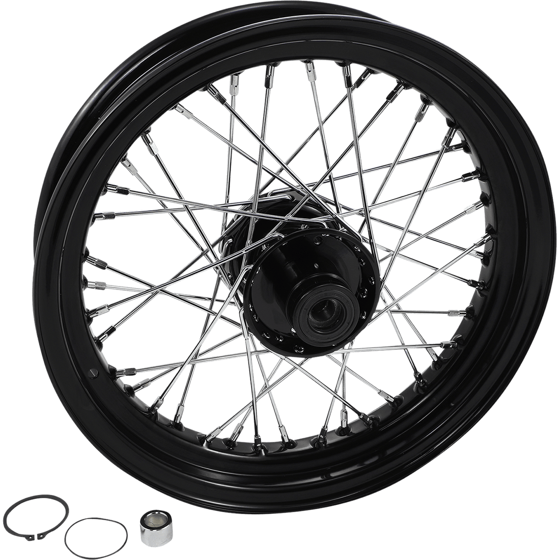 DRAG SPECIALTIES Wheel Laced 40 Spoke Front Black 16x3 '86-'96 FLST