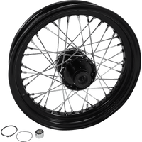 DRAG SPECIALTIES Wheel Laced 40 Spoke Front Black 16x3 '86-'96 FLST