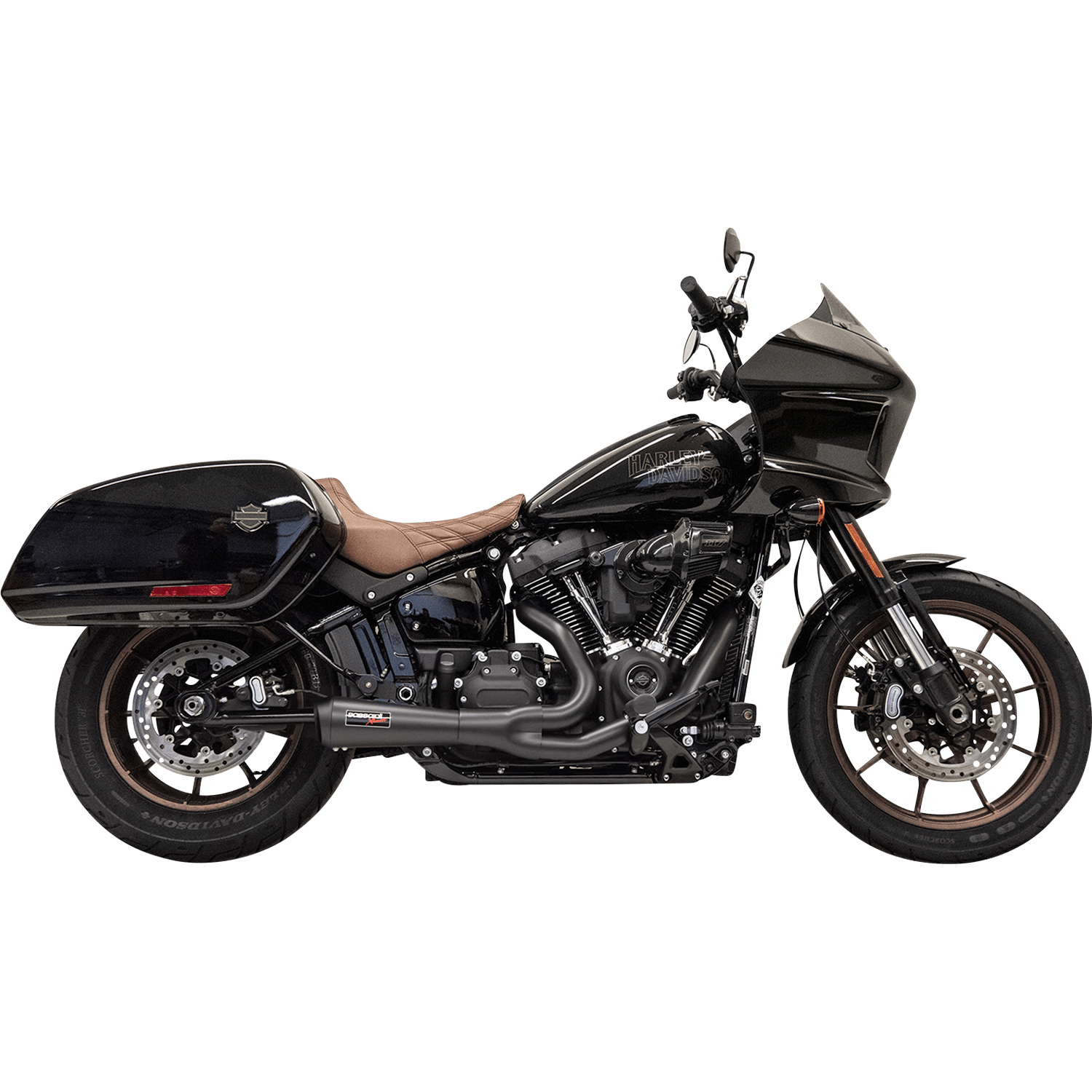 BASSANI XHAUST The Ripper Short Road Rage 2-into-1 Exhaust System Black 1S74B