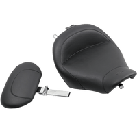 MUSTANG Wide Solo Seat With Backrest Vintage Black Smooth Road King '97-'07 79100