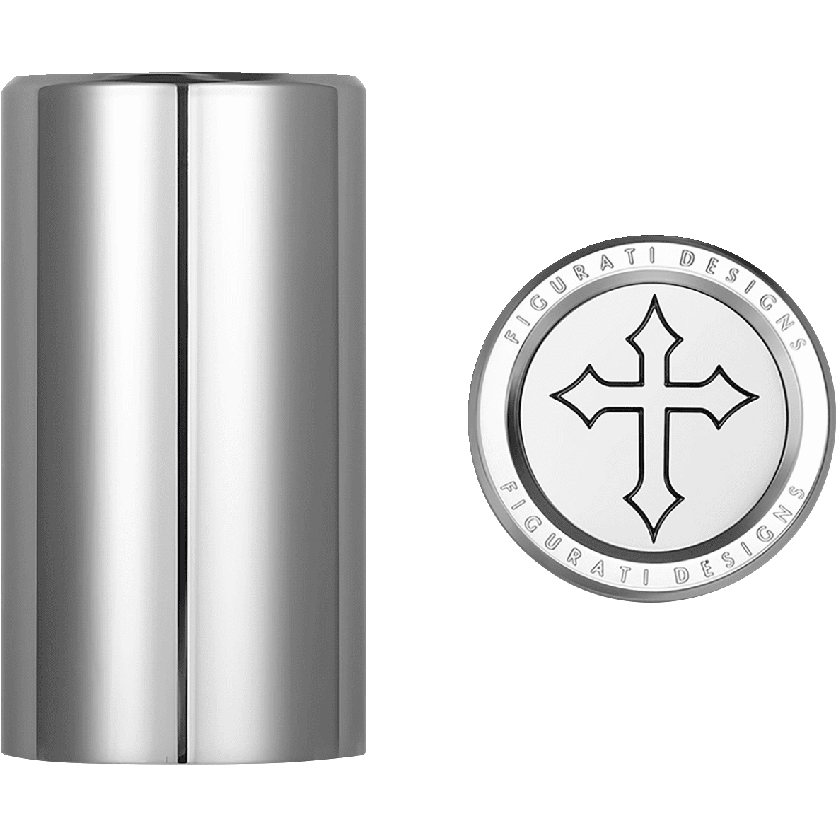 FIGURATI DESIGNS Docking Hardware Covers Cross Long Stainless Steel FD41DC2545SS