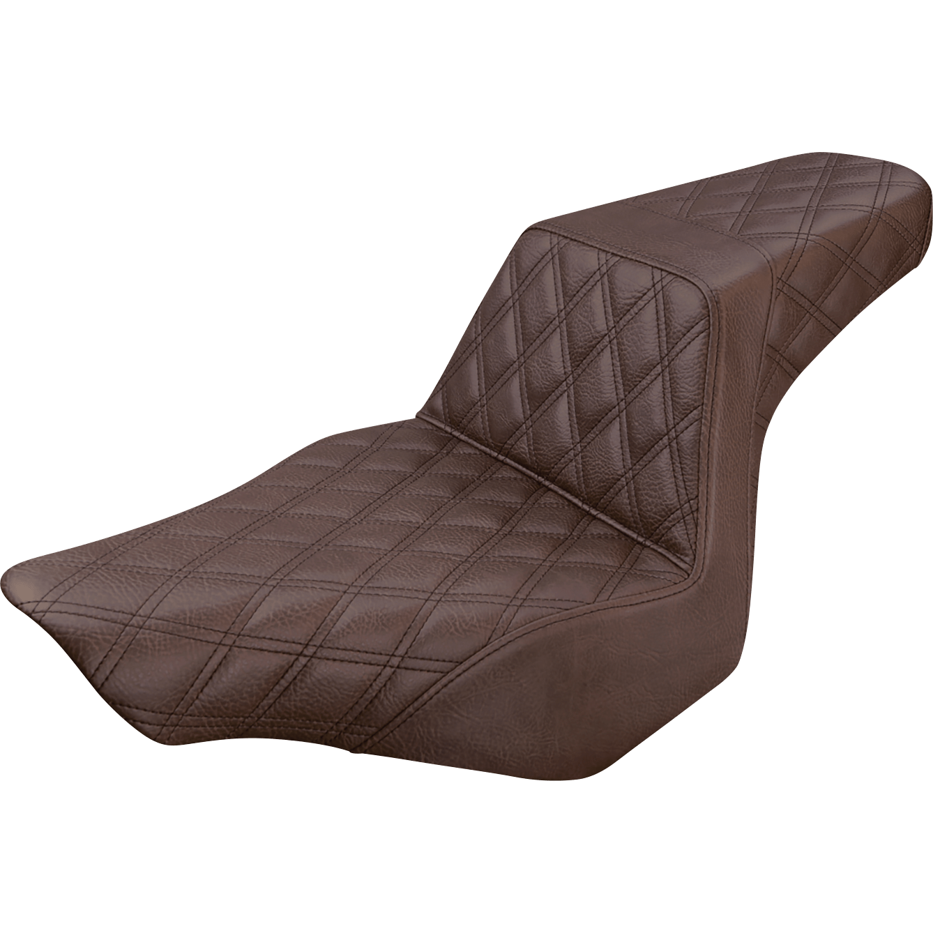 SADDLEMEN Step-Up Seat Full Lattice Stitch Brown FXSB 81327175BR