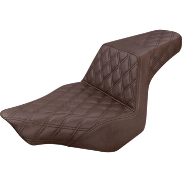 SADDLEMEN Step-Up Seat Full Lattice Stitch Brown FXSB 81327175BR