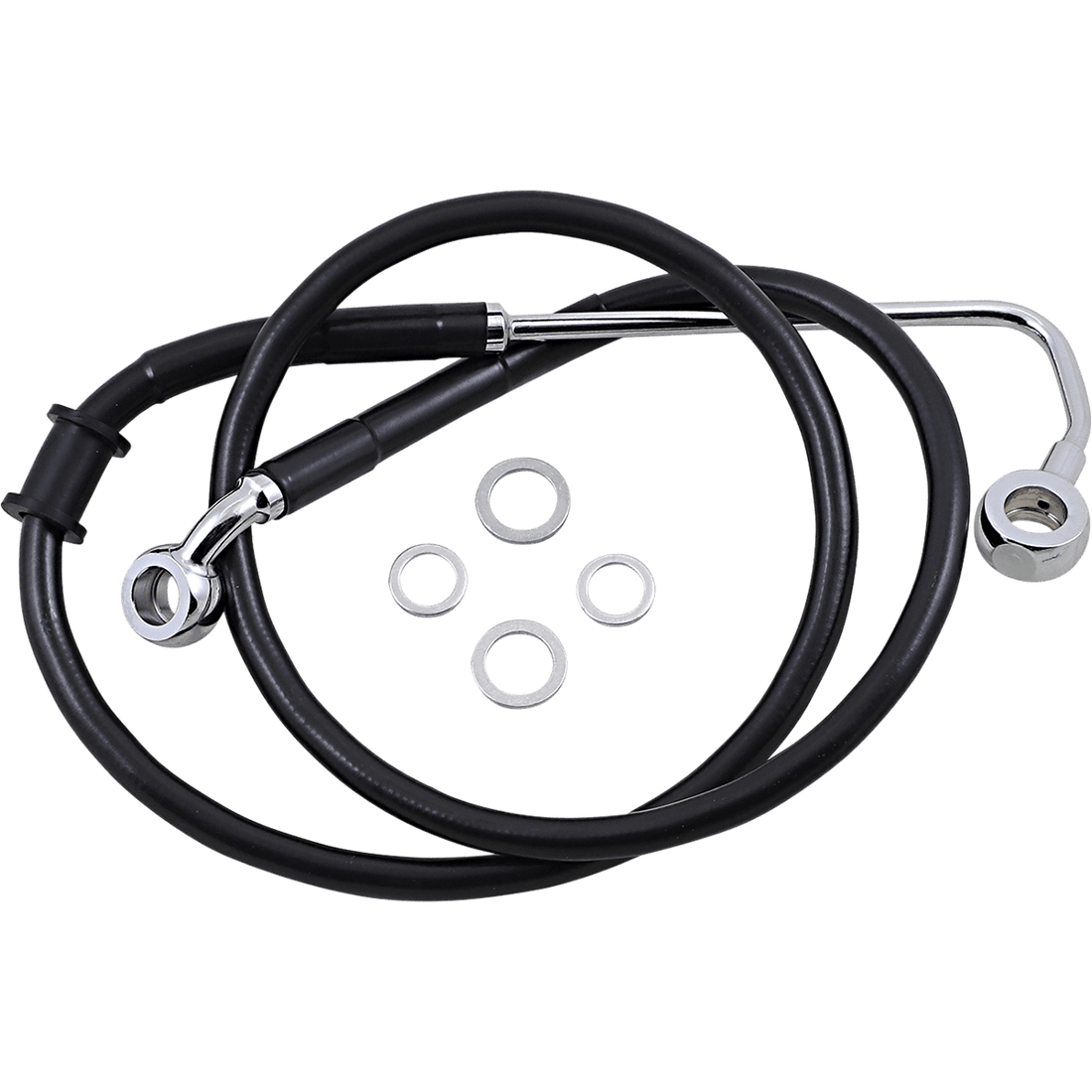 DRAG SPECIALTIES Brake Line +6" Black '15-'17 Softail