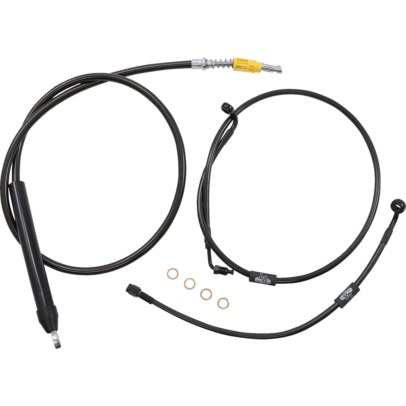 LA CHOPPERS Handlebar Cable/Brake Line Kit 18" 20" Ape Hanger Handlebars Midnight LA8155KT19M