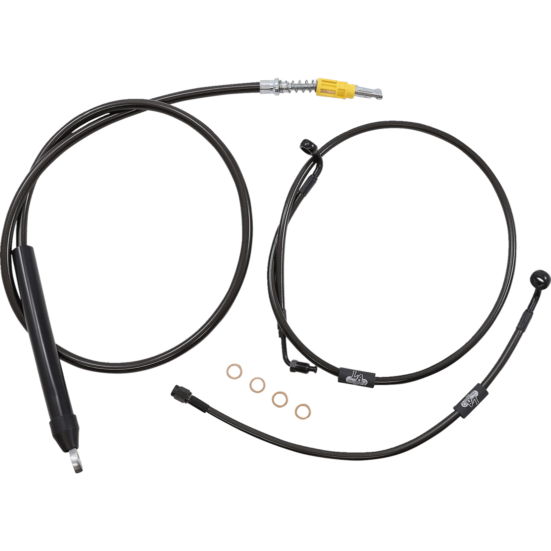 LA CHOPPERS Handlebar Cable/Brake Line Kit 18" 20" Ape Hanger Handlebars Midnight LA8155KT19M