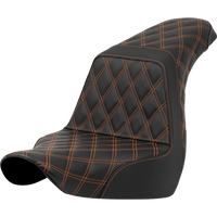 SADDLEMEN Step-Up Seat Full Lattice Stitch Orange Stitch FXLR/FLSB '18-'21 A81829175ORA