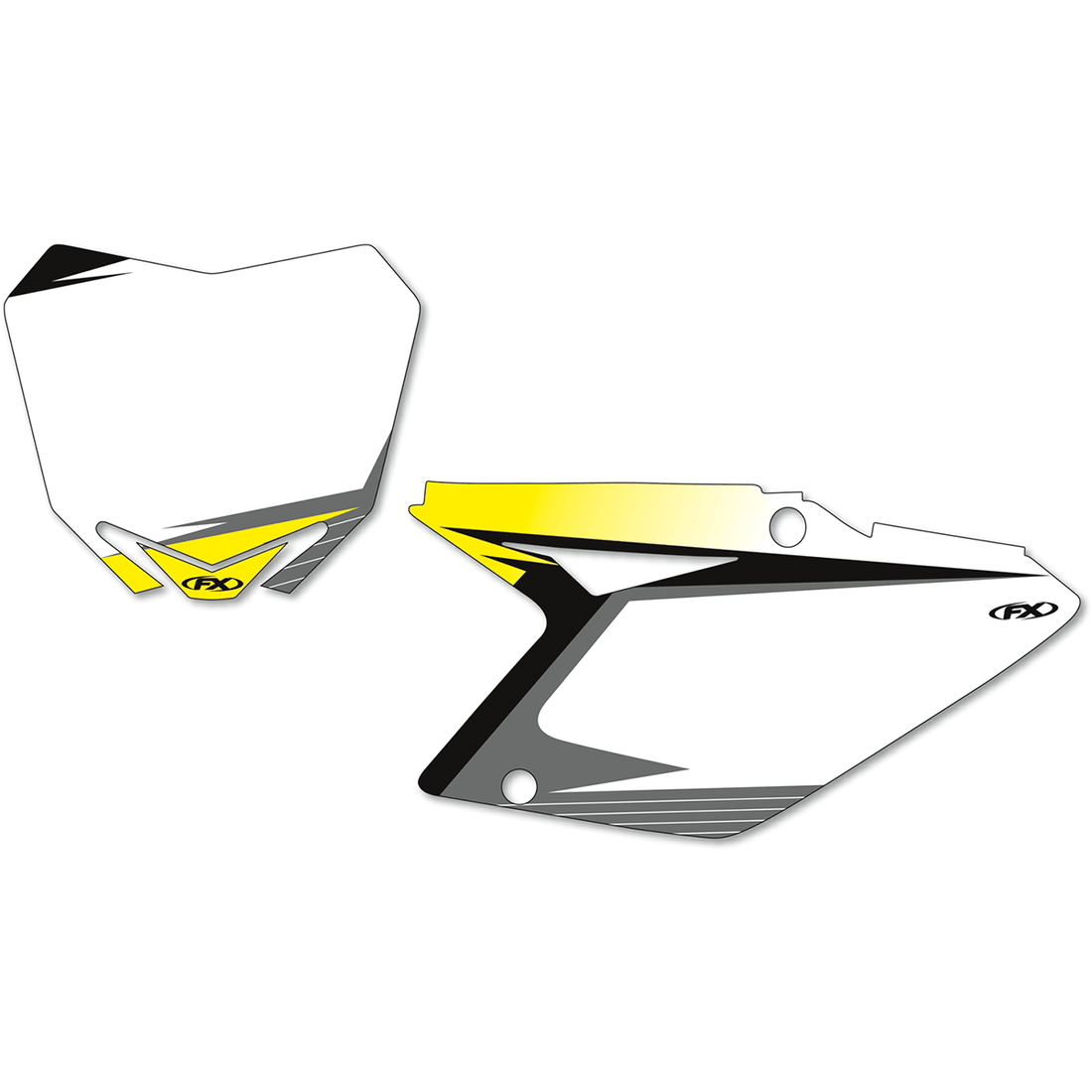 FACTORY EFFEX Graphic Number Plates White/Yellow RMZ250