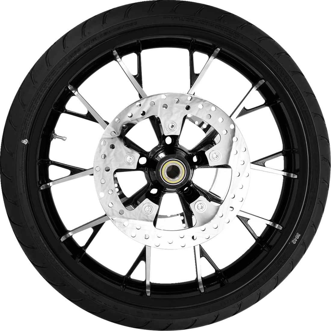 COASTAL MOTO Marlin Front Wheel Black Cut (21") | Rotors (11.8") | Dunlop Tire (130/60B21)