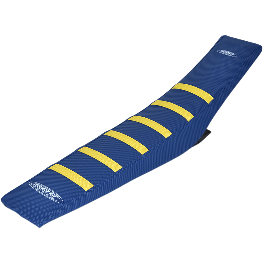 SDG 6-Ribbed Seat Cover Yellow Ribs/Blue Top/Blue Sides