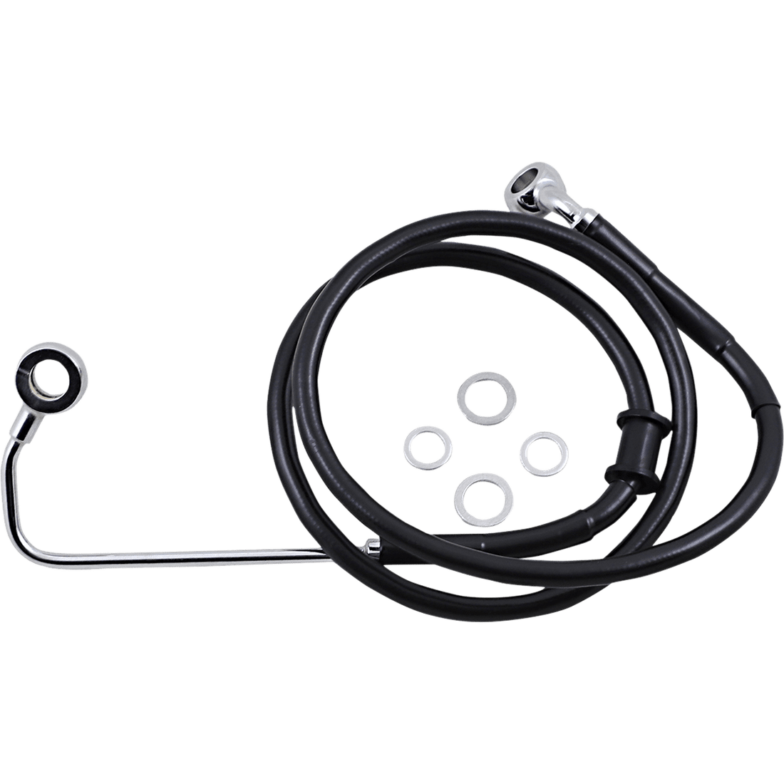 DRAG SPECIALTIES Brake Line +8" Black '15-'17 Softail