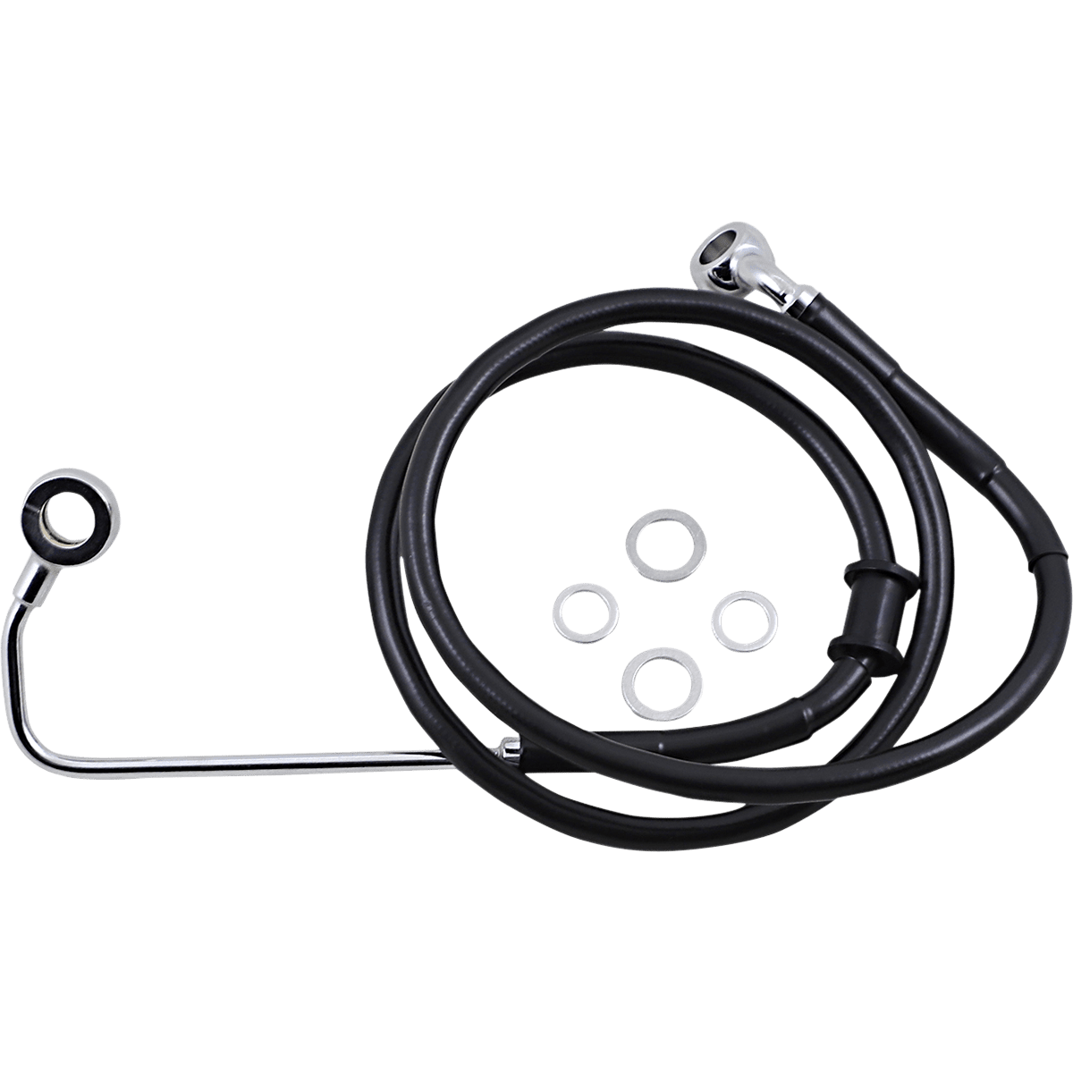 DRAG SPECIALTIES Brake Line +8" Black '15-'17 Softail