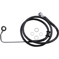 DRAG SPECIALTIES Brake Line +8" Black '15-'17 Softail