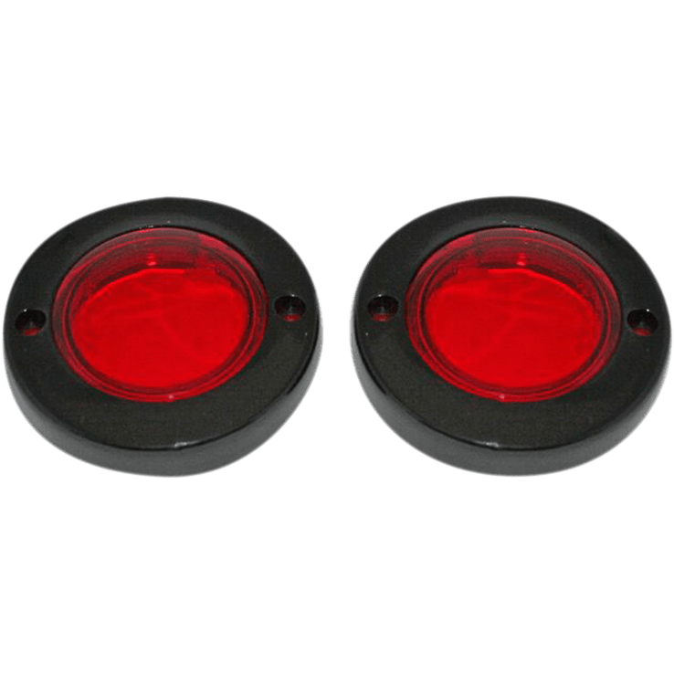 CUSTOM DYNAMICS ProBEAM® Flat Bezel Turn Signal Adapters Black/Red