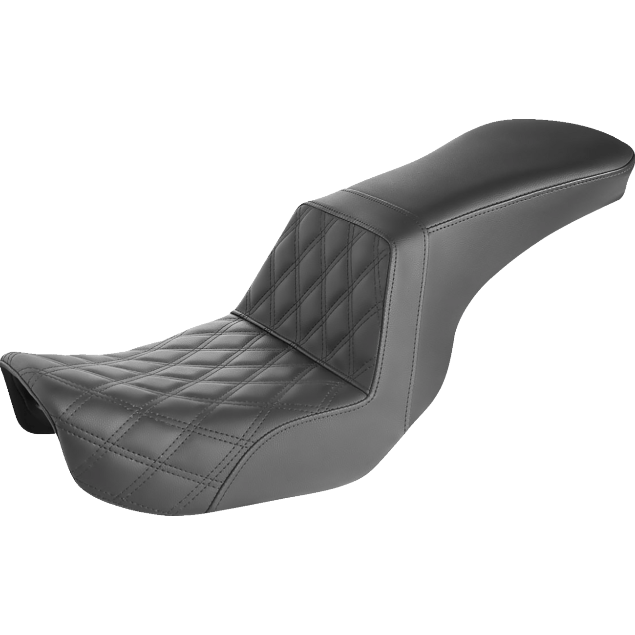 SADDLEMEN Step-Up Seat Front Lattice Stitch Black Dyna 80604192