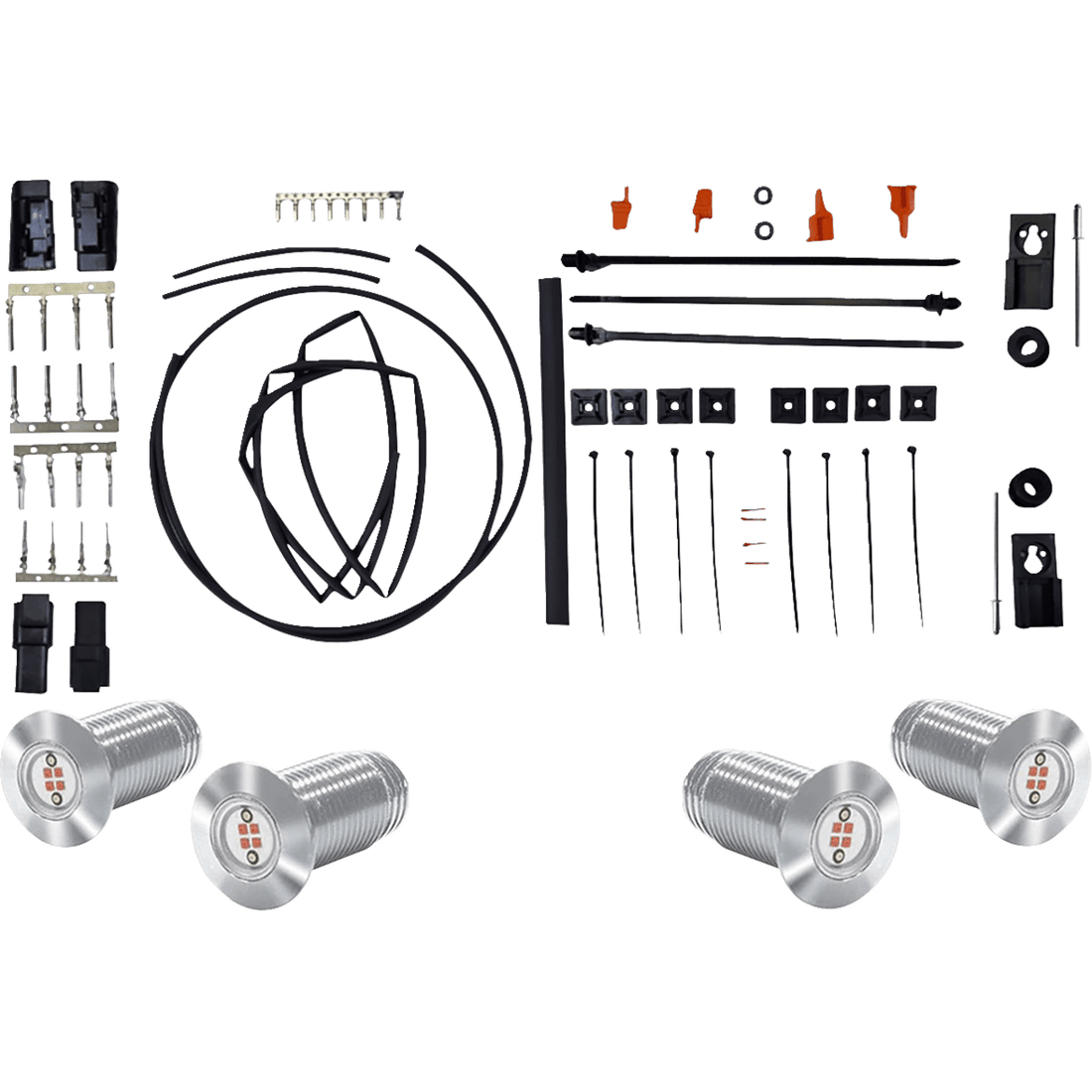 PAUL YAFFE BAGGER NATION Lightning Bolts Kit Run/Brake/Turn Silver PYO:BBLBS