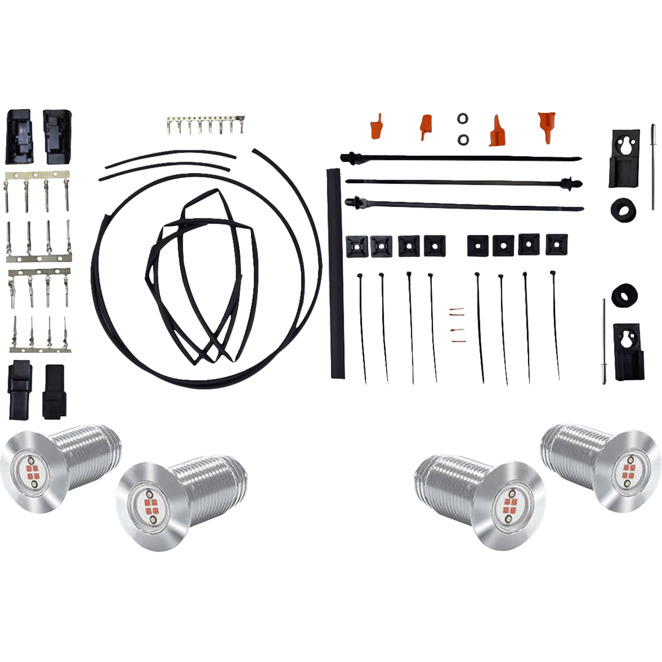 PAUL YAFFE BAGGER NATION Lightning Bolts Kit Run/Brake/Turn Silver PYO:BBLBS