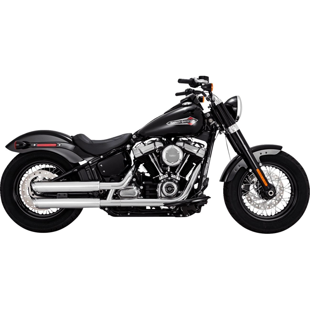 VANCE & HINES 3" Twin Slash Slip-On Muffler Chrome 16376