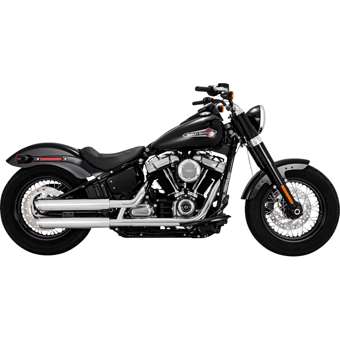 VANCE & HINES 3" Twin Slash Slip-On Muffler Chrome 16376